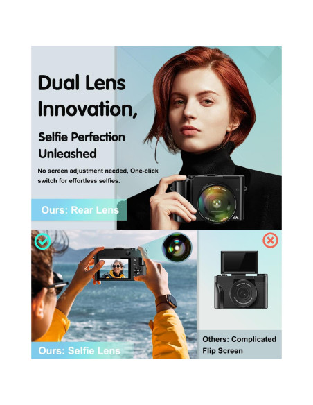 Cámara Digital 4K ToAuite DC218L 64MP Autofocus Compacta Cámara Digital 4K ToAuite DC218L 64MP Autofocus Compacta