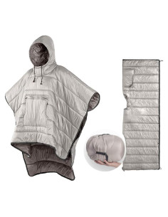 Saco de Dormir Poncho HI SUYI Beige Ultraligero 800g