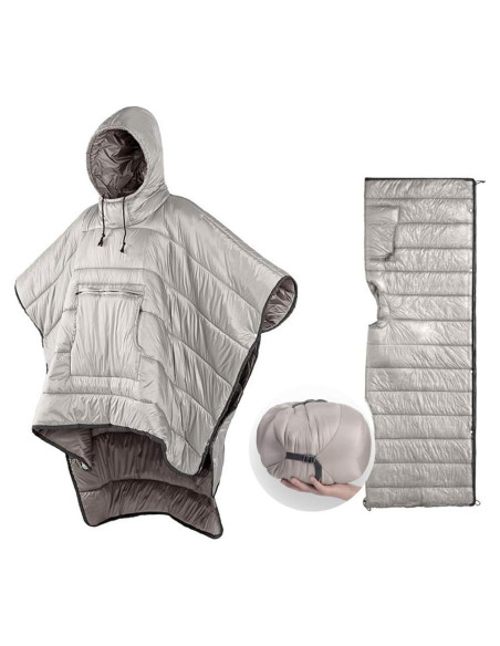 Saco de Dormir Poncho HI SUYI Beige Ultraligero 800g Saco de Dormir Poncho HI SUYI Beige Ultraligero 800g