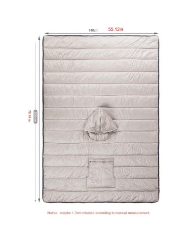 Saco de Dormir Poncho HI SUYI Beige Ultraligero 800g