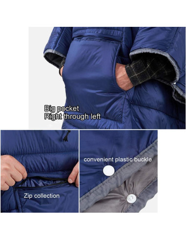 Saco de Dormir Poncho HI SUYI Beige Ultraligero 800g