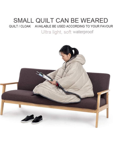 Saco de Dormir Poncho HI SUYI Beige Ultraligero 800g