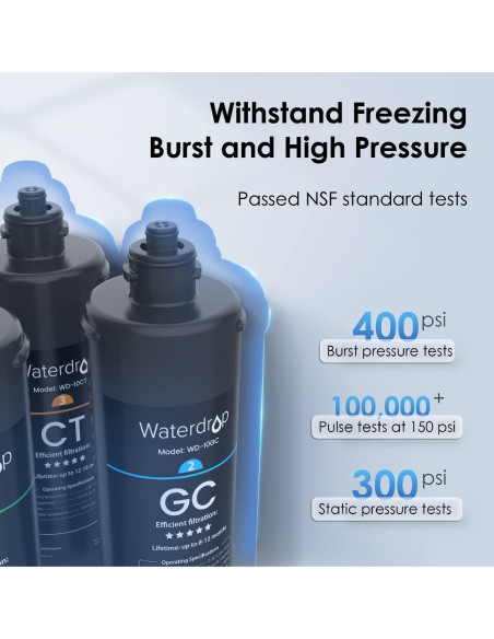 Filtro de Agua Bajo Fregadero Waterdrop WD-TSA-10 8 Etapas