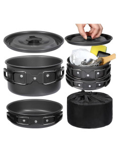 Juego de Utensilios de Cocina para Camping REDCAMP 11 Pcs