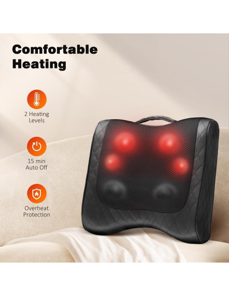 Masajeador de Espalda Boriwat R9 2-en-1 con Calor y 3 Intensidades