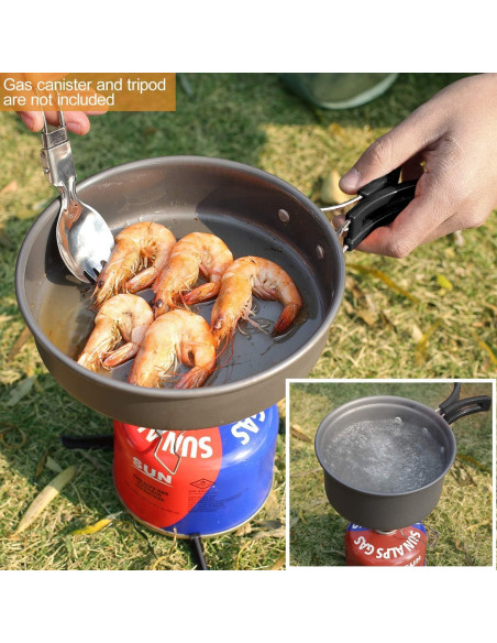 Juego de Utensilios de Cocina para Camping REDCAMP 11 Pcs