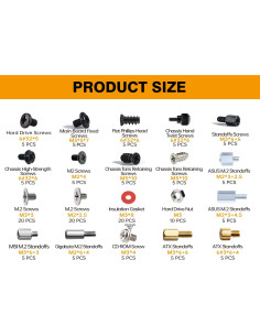 Kit de Tornillos M.2 150PCS KBRPARTS para PC y SSD 2