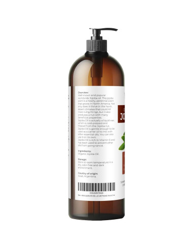 Aceite de Jojoba Orgánico Velona 946 ml - Puro y Natural