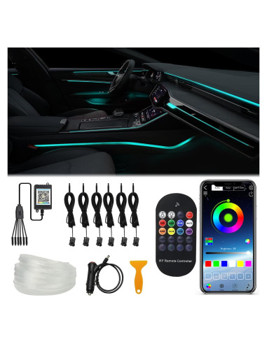 Luces LED RGB para coche WEBUPAR 6 en 1 con control APP
