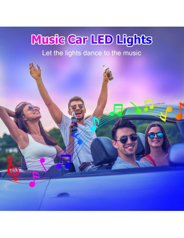 Luces LED RGB para coche WEBUPAR 6 en 1 con control APP