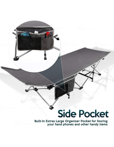 Cuna de Viaje Plegable Zone Tech TA0004/2 - Gris Clásico