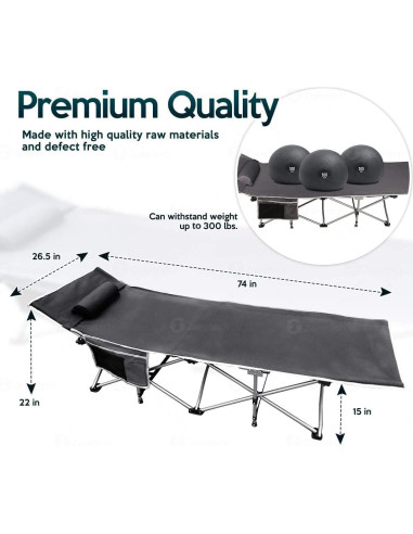 Cuna de Viaje Plegable Zone Tech TA0004/2 - Gris Clásico