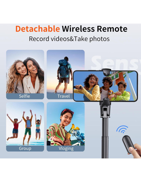 Trípode para Selfies Sensyne 62'' Magnético con Control Remoto