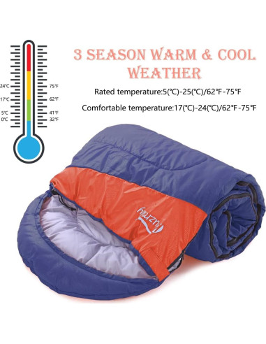 Saco de dormir Kuzmaly 3 estaciones impermeable 1.31 kg
