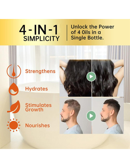Aceite 4 en 1 para el Crecimiento del Cabello Batana 141.75 ml