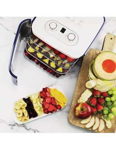 Deshidratador de Alimentos NESCO FD-41B, 4 Bandejas, 400W, Azul