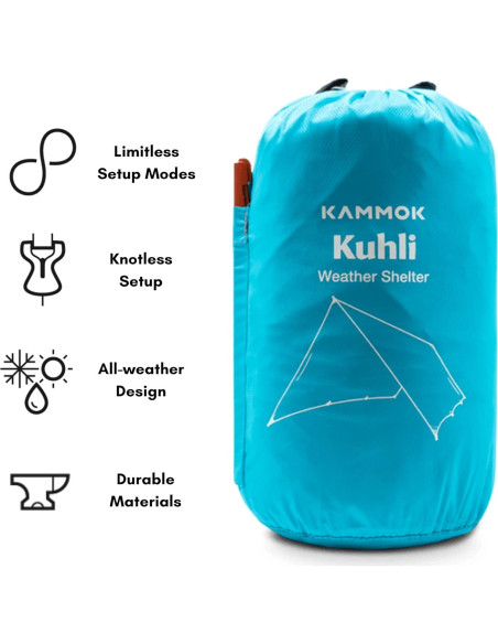 Tarp de Camping KAMMOK Kuhli Naranja Brasa 364.5x274.5 cm Tarp de Camping KAMMOK Kuhli Naranja Brasa 364.5x274.5 cm