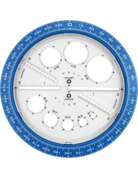 Fabricante de Ángulos y Círculos Helix 15 cm con Plantillas