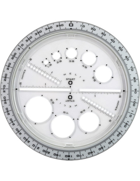 Fabricante de Ángulos y Círculos Helix 15 cm con Plantillas
