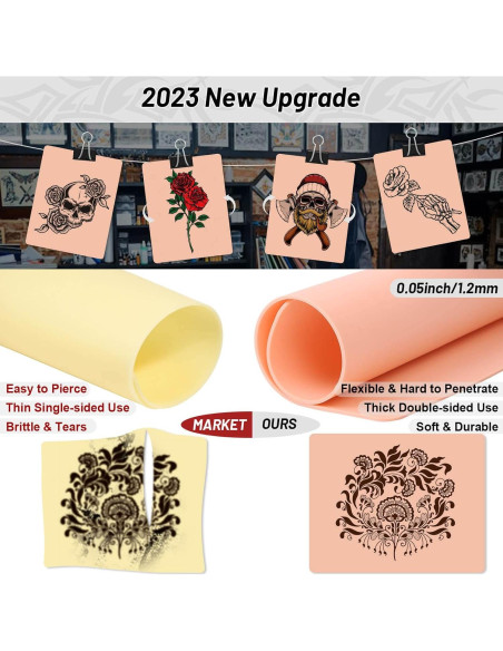 Modacraft 12 Piezas Piel de Práctica para Tatuajes 1.2mm