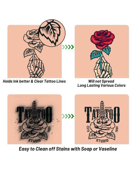 Modacraft 12 Piezas Piel de Práctica para Tatuajes 1.2mm