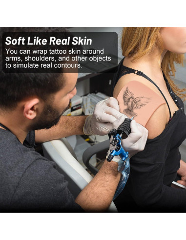 Modacraft 12 Piezas Piel de Práctica para Tatuajes 1.2mm