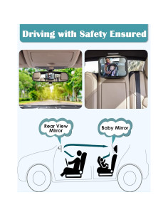 Espejo para Bebé Zacro Irrompible 34.5x19.3 cm Ajustable 360 2