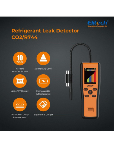 Detector de Fugas de Refrigerante Elitech Inframate C CO2