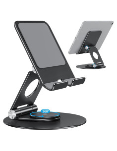 Soporte Giratorio para Tableta OMOTON 360 Ajustable Negro Gris