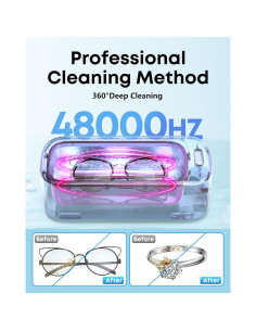 Limpiador Ultrasónico de Joyas BEESHOP A6PRO 550ml Negro 2