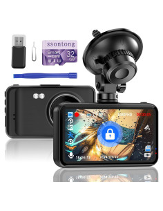 Cámara de Tablero SsonTong A10 1080P FHD con Tarjeta 32GB