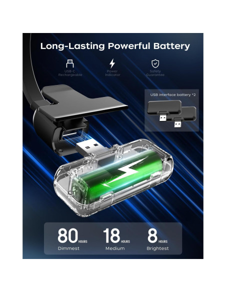 Luz de Libro Recargable Shenzhen Youzhan, 3 Temperaturas, Negro