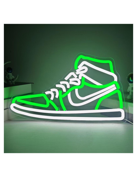 Luz de Neón Zapatilla Deportiva JianJung Verde Dimmable 23.5x40cm Luz de Neón Zapatilla Deportiva JianJung Verde Dimmable 23.5x40cm