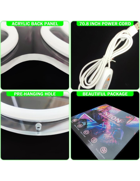 Luz de Neón Zapatilla Deportiva JianJung Verde Dimmable 23.5x40cm Luz de Neón Zapatilla Deportiva JianJung Verde Dimmable 23.5x40cm