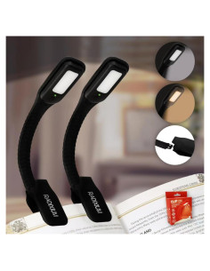 Luz de Lectura LED Radixium, Recargable, 3 Temperaturas, 2 Pcs