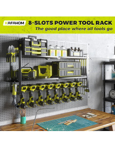 Organizador de Herramientas KAFAHOM 3 Estantes Montaje Pared 2