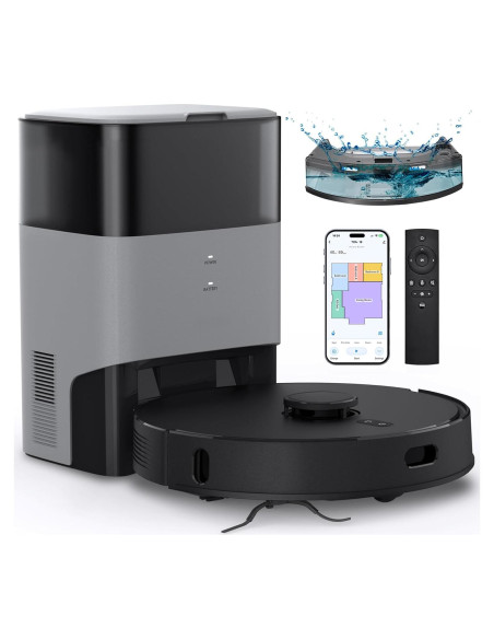 Robot Aspirador y Mopa FIXR-T20, Auto-Vaciado, 180 min, HEPA