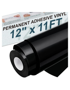 Vinilo Adhesivo Permanente XSEINO Negro 27.94x3.81m para Cricut