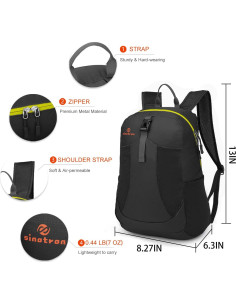Mochila Plegable Sinotron 22L Nylon Impermeable Senderismo 2