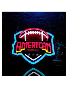 Luz de neón Rugby LIUISNEO 35.56x35.56cm USB regulable