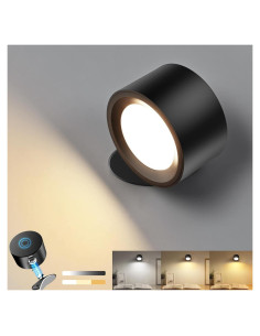 Aplique de Pared LED Recargable AUDERWIN 3 Temperaturas Color
