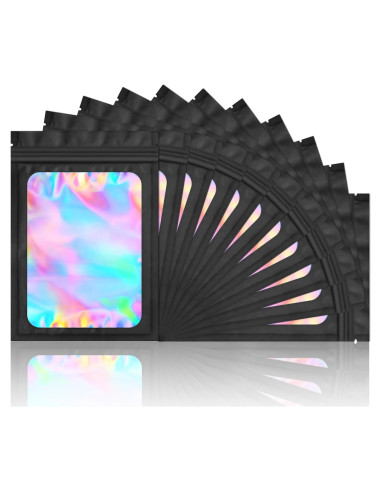 100 Bolsas Mylar Reutilizables a Prueba de Olores NKLEI 7.1x10.2cm