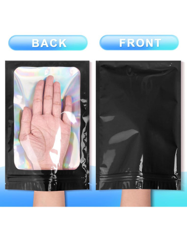 100 Bolsas Mylar Reutilizables a Prueba de Olores NKLEI 7.1x10.2cm