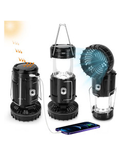 Linterna Solar Portátil BUGPASS 2024 con Ventilador LED