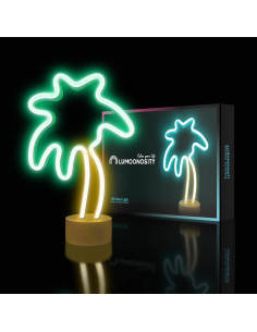 Luz de Neón Palma Lumoonosity - Decoración LED Verde y Amarillo 2