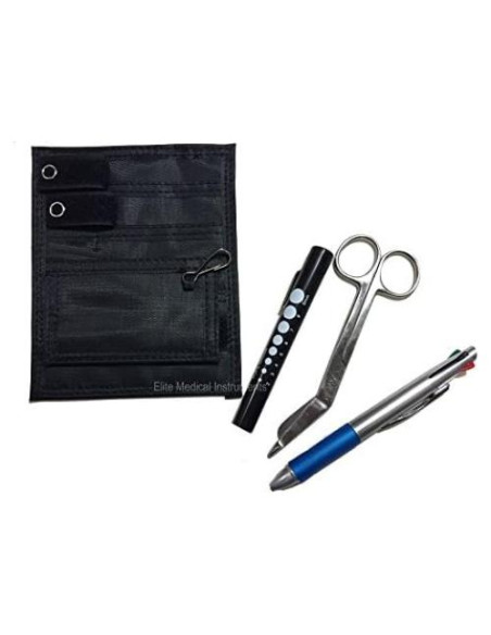 Kit Organizador de Bolsillo Negro Elite Medical 4 Piezas