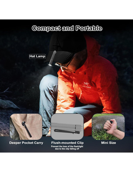 Linterna EDC VTIGER T1A Recargable 1300 Lúmenes Compacta