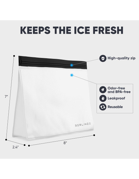 Bolsa Reutilizable de Almacenamiento de Hielo Berlinzo 18x20cm