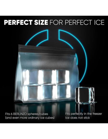 Bolsa Reutilizable de Almacenamiento de Hielo Berlinzo 18x20cm