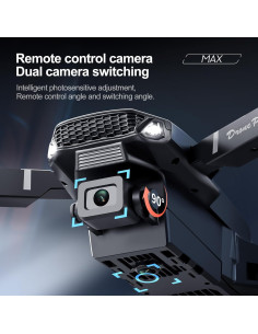 Dron ikaufen E88 con cámara 4K HD y 2 baterías plegable 2